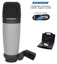 SAMSON C01 MICROFONO A CONDENSATORE CARDIOIDE DA HOME STUDIO CO 1 + CAVO XLR 3mt