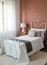 Letto singolo in ferro battuto