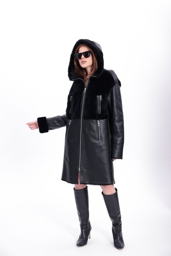 Cappotto donna shearling - , nero