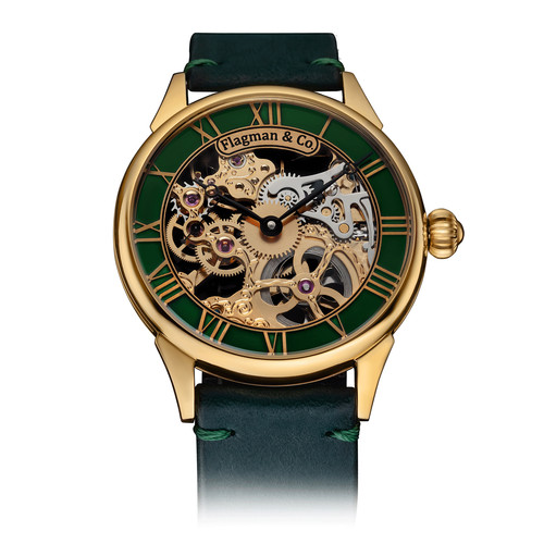 Orologio scheletro fatto - , a