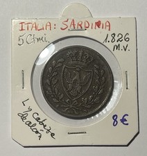 5 Centesimi Sardinia 1826 M