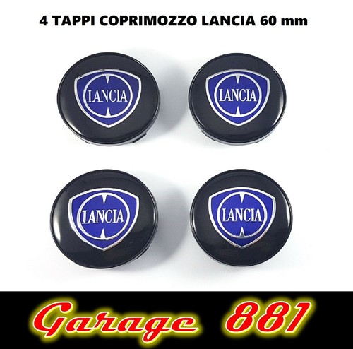 Tappi coprimozzo lancia neri - tappi,