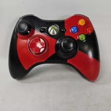 Controller Xbox 360 esclusivo GameStop OEM rosso e nero testato NUOVO STICKS