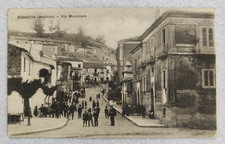 cartolina avellino bisaccia animata municipio viaggiata 1911 formato piccolo