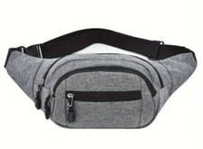 borsa uomo grigia in vita