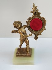 Porta Orologio Da Appoggio Antico Con Cherubino