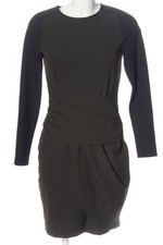 ZARA Abito a maniche lunghe Donna Abito Taglia IT 40 nero-cachi stile casual