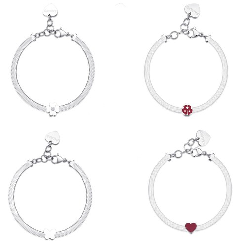 Bracciale donna acciaio snake - bracciale,
