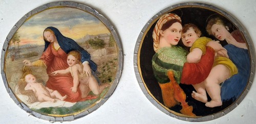 Due piccoli dipinti antichi - , su