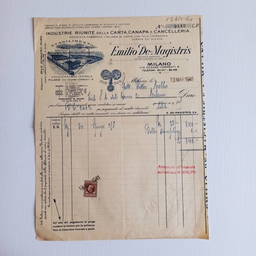 1941 emilio magistris carta - de,