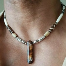 Collana tribale uomo - ,, perline