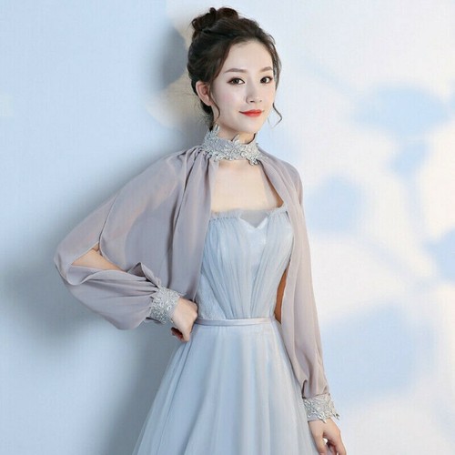 Chiffon bolero giacca spalla - chiffon, a