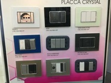 PLACCA PLACCHE IN VETRO COMPATIBILI AXOLUTE PLACCHETTE 3 4 7 POSTI