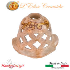 BELL FÜR KERAMIK CHANDELIER VIETRI VON HAND BAROCCO BEIGE DEKORIERT MADE ITALY