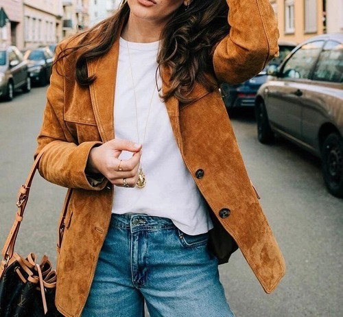 Blazer donna pelle - , scamosciata