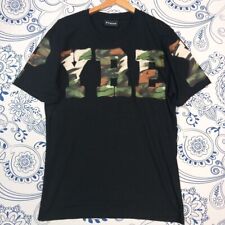 PYREX TEE MADE IN ITALY TG XL CAMOUFLAGE PRINT GRANDE LOGO COTONE BLACK T SHIRT 