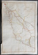 stampa antica mappa viaggio