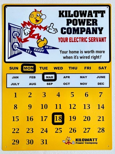 Reddy kilowatt calendario - reddy,