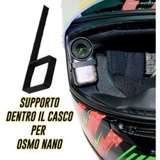 Supporto Interno Casco Compatibile POV Action Cam Dji Osmo Nano Auto Moto
