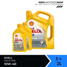 Olio motore Shell Helix HX6 10W-40 VW 501 01 MB 229.3 API SN 5+2 litri = 7 litri