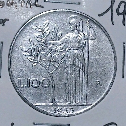 100 lire 1955 - (1), rara