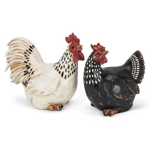 Set statuine gallina gallo