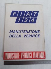 manuale manutenzione originale vernice IVI per Fiat 124 berlina 1 serie