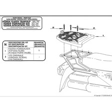 ATTACCO GIVI E200 PER BAULETTO