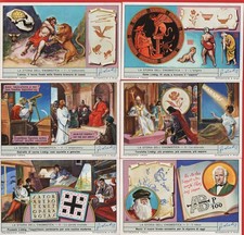FIGURINE LIEBIG SERIE COMPLETA LA STORIA DELL'ENIGMISTICA N°1793 ANNO 1963