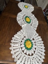 Runner da tavolo vintage fatto