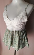 Top donna blusa canotta con pizzo