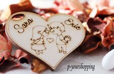 30 Cuori segnaposto matrimonio nomi incisi sposi personalizzati legno bomboniera