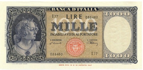 Italia lire 1 000 - -, 1.000