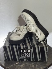 T.U.K. White Leather Creeper
