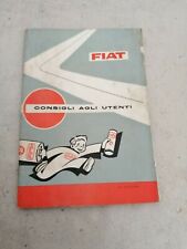manuale operativo libro libretto fiat consigli agli utenti book edizione 1962