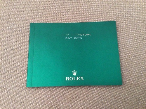 Libretto booklet rolex day - libretto,
