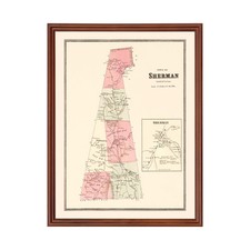 Vecchia mappa di Sherman, CT