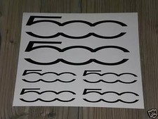 Fiat 500 Aufkleber Set Sticker