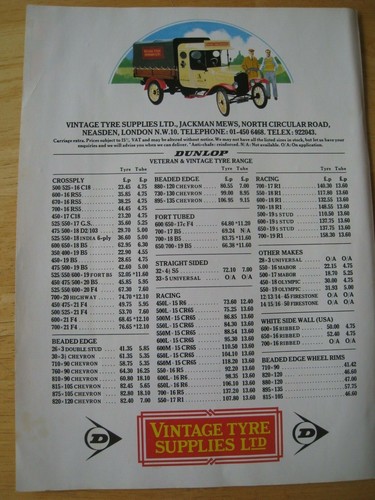 Vintage tyre supplies - tyre, ltd