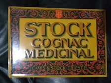 INSEGNA- TABELLA- METALLO " STOCK COGNAC MEDICINAL" 
