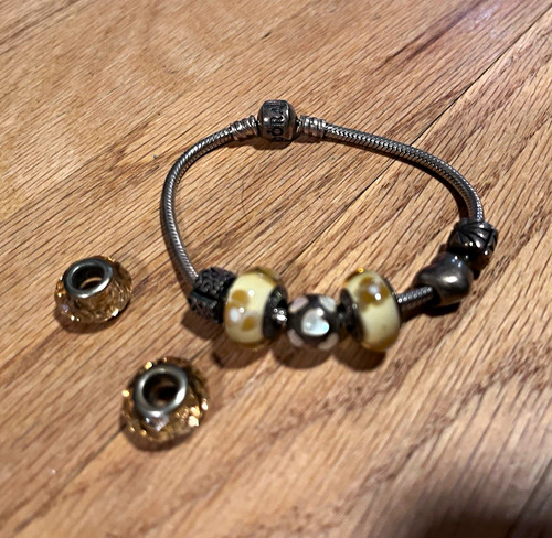 Pandora signed silver snake - signed,