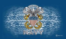 NAVY THE SEA IS OURS  3X5 FLAG #683 new banner sign wall MILITARY 3 X 5 usa new