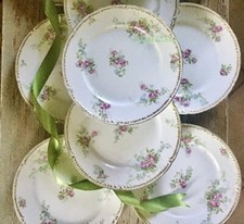 1900 GDA Limoges Gerard Dufraisseix Abbot Haviland 6 Piatti Piani Porcellana 