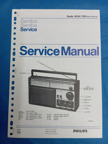 Radio philips 90al780 vintage - radio,