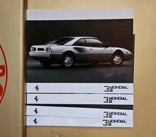 Ferrari Mondial  3.2 Set 4 FOTOGRAFIE Originali AUTOMOBILISMO D'EPOCA 24X18