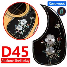 Abalone Flower Battipenna in palissandro intarsiato per chitarra acustica Martin D45 40-42"