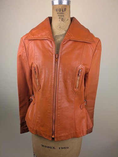 Giacca pelle arancione - giacca, di