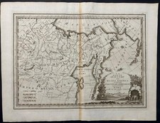 RUSSIA ASIATICA ORIENTALE 1796 CASSINI INSOLITA ANTICA MAPPA INCISA RAME ORIGINALE ANTICA