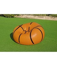 Poltrona Pouf Gonfiabile Design Palla Da Basket Bambini Ragazzi 114x112x66cm 751