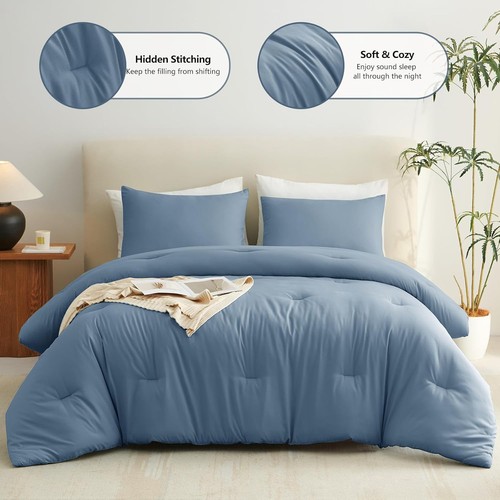 Set piumone queen - set, blu